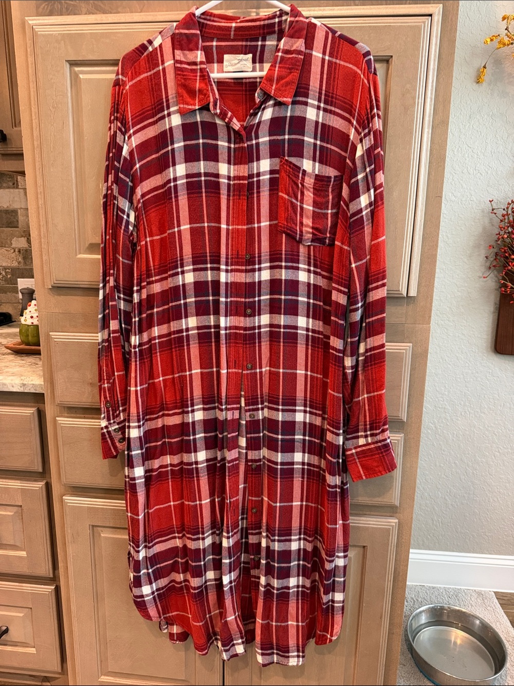 Universal Threads long flannel duster